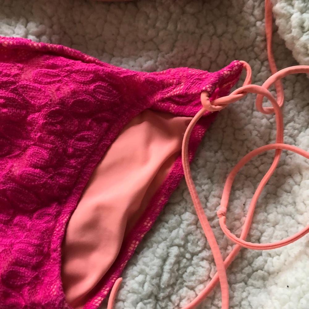 Victoria’s Secret Pink Lace Bikini M bottom L Top - Picture 3 of 6